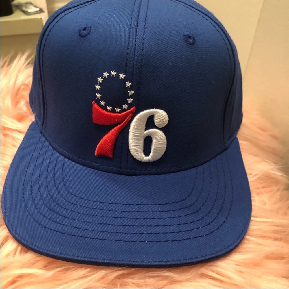 Blue 76ers Embroidered Cap